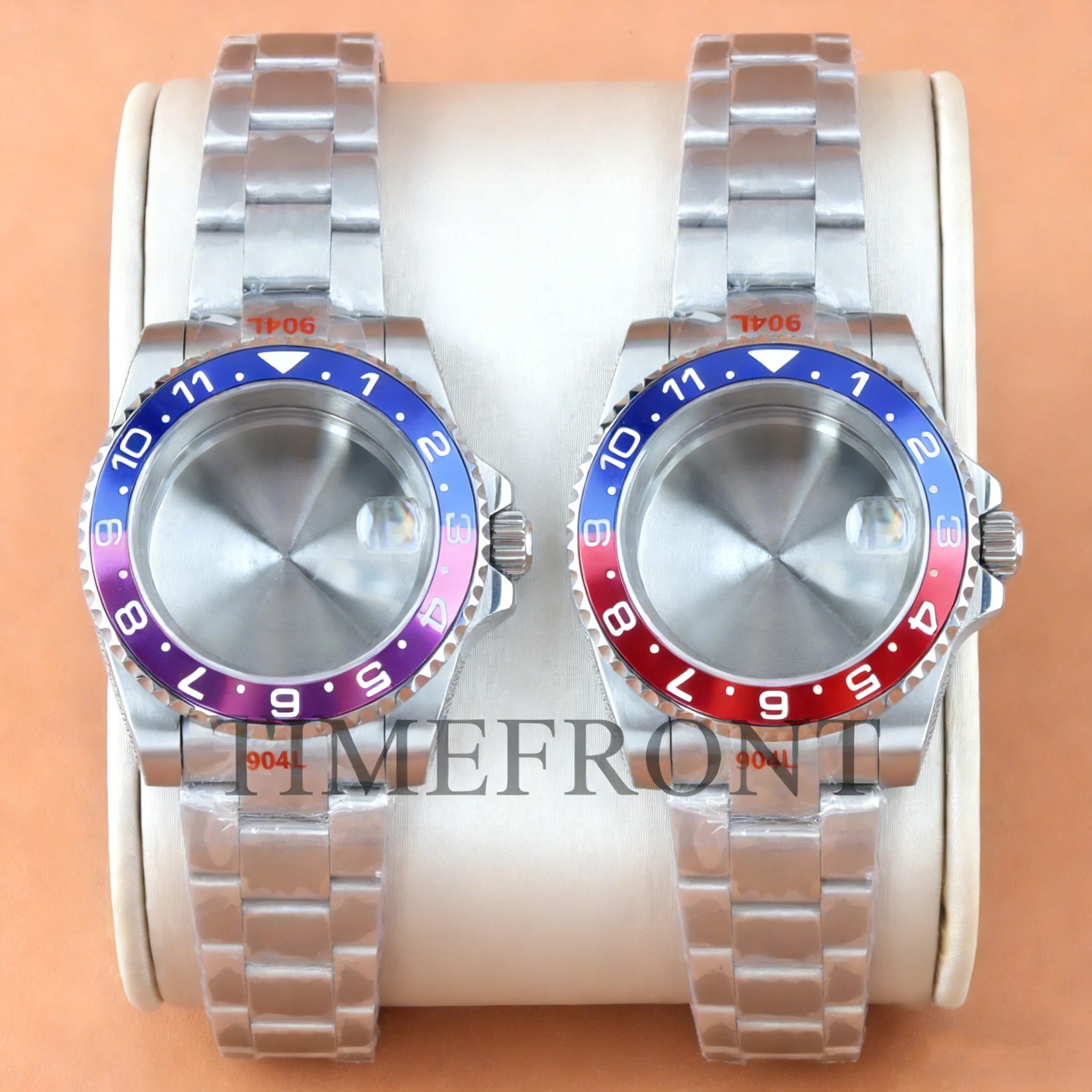 40mm Watch Case Elegant Men's Multi-functional Watches Accessories For GMT 12 Hours NH34 NH35 NH36 NH38 Movement 28.5mm Dial