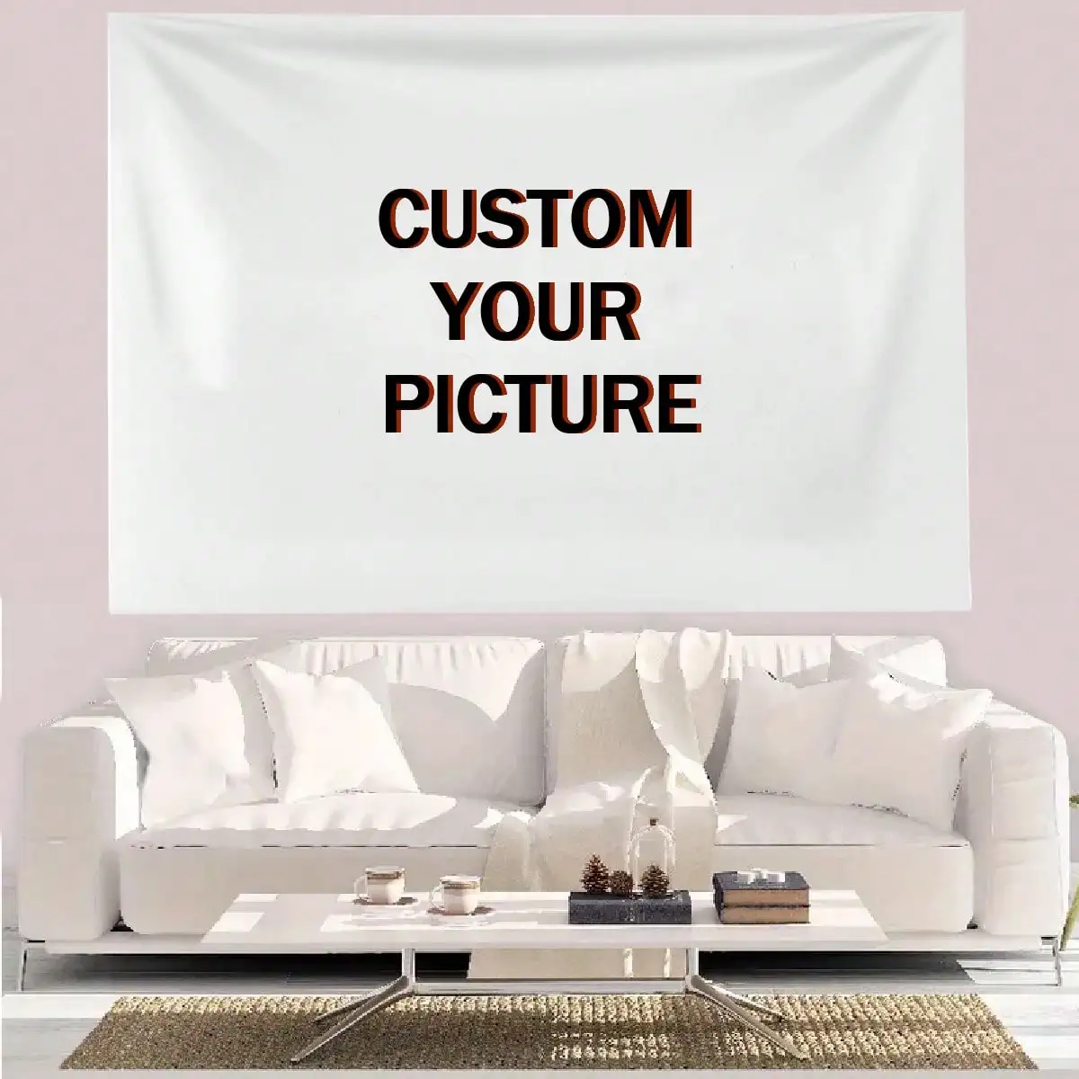 1pc Personalized Photo - Vivid Printing, Logo Option, Home Decor, Flag For Room, Wall Decor, For Birthdays, Weddings