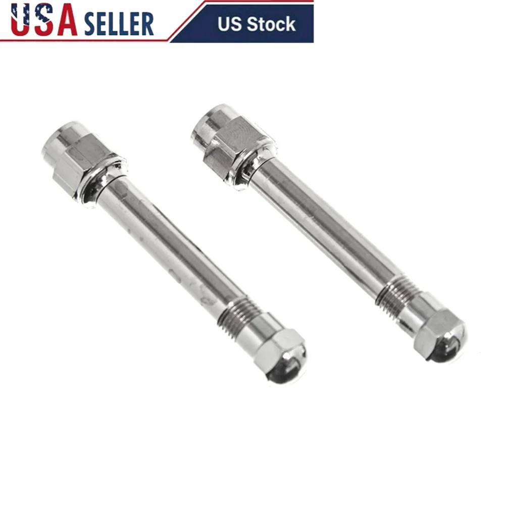 Straight Valve Extenders Durable Nickel Plated Brass Easy Access Tire Valve Extensions Dual Tire Checking Inflating 2 Inch