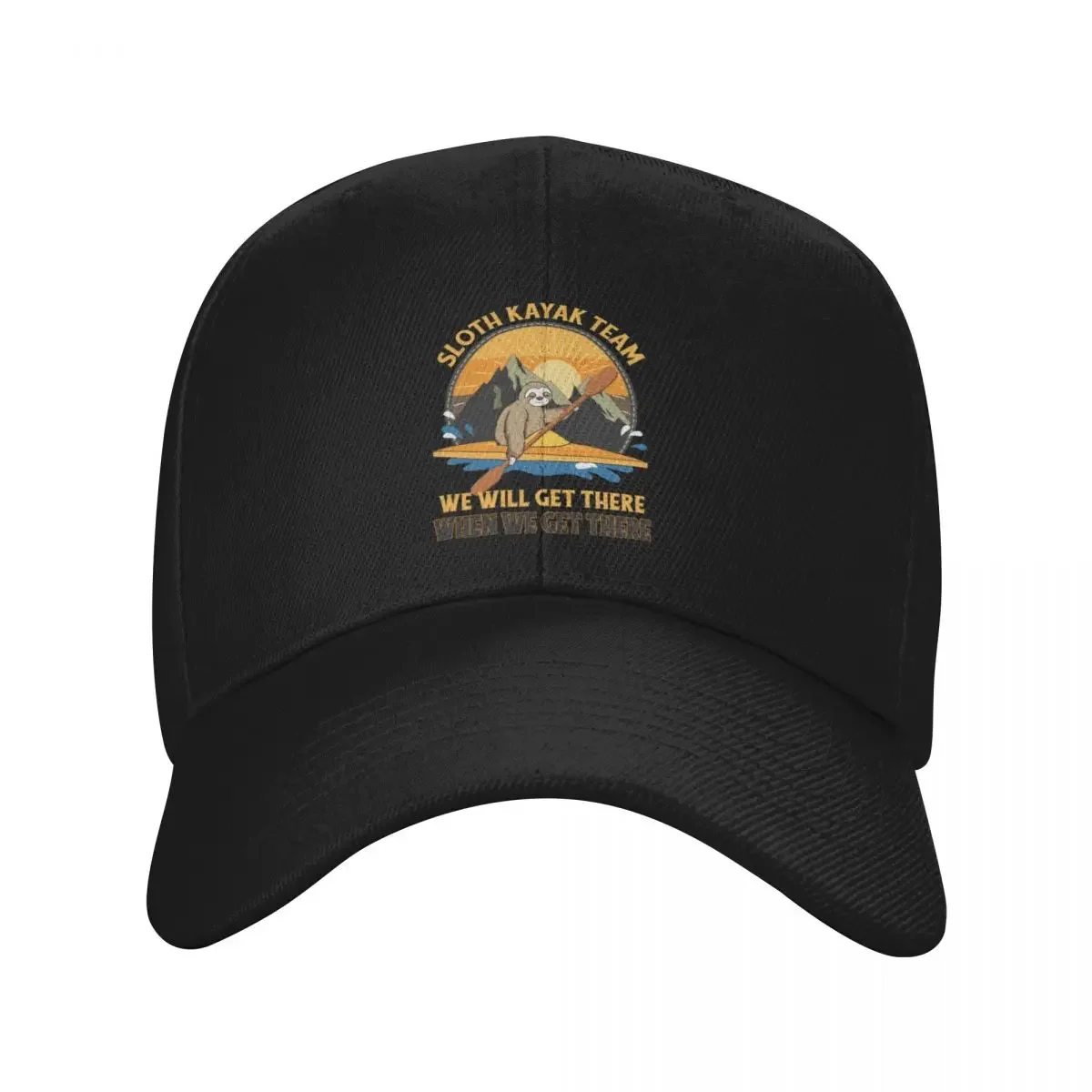 Funny Vintage, Womens Sloth Hiking Team We Will Get There When We Get There Baseball Cap Military Cap Man Golf Girl Men's