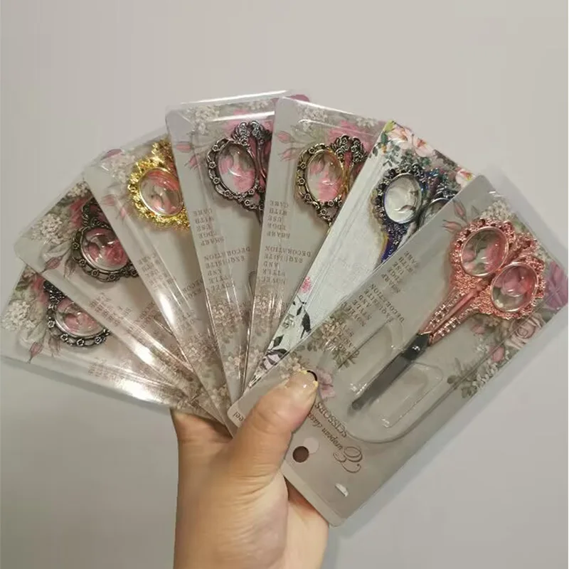 1 sztuk paznokci ze stali nierdzewnej Vintage nożyczki Retro Nail Art przecinak do folii kwiat nożyczki tkanina do szycia narzędzie do Manicure