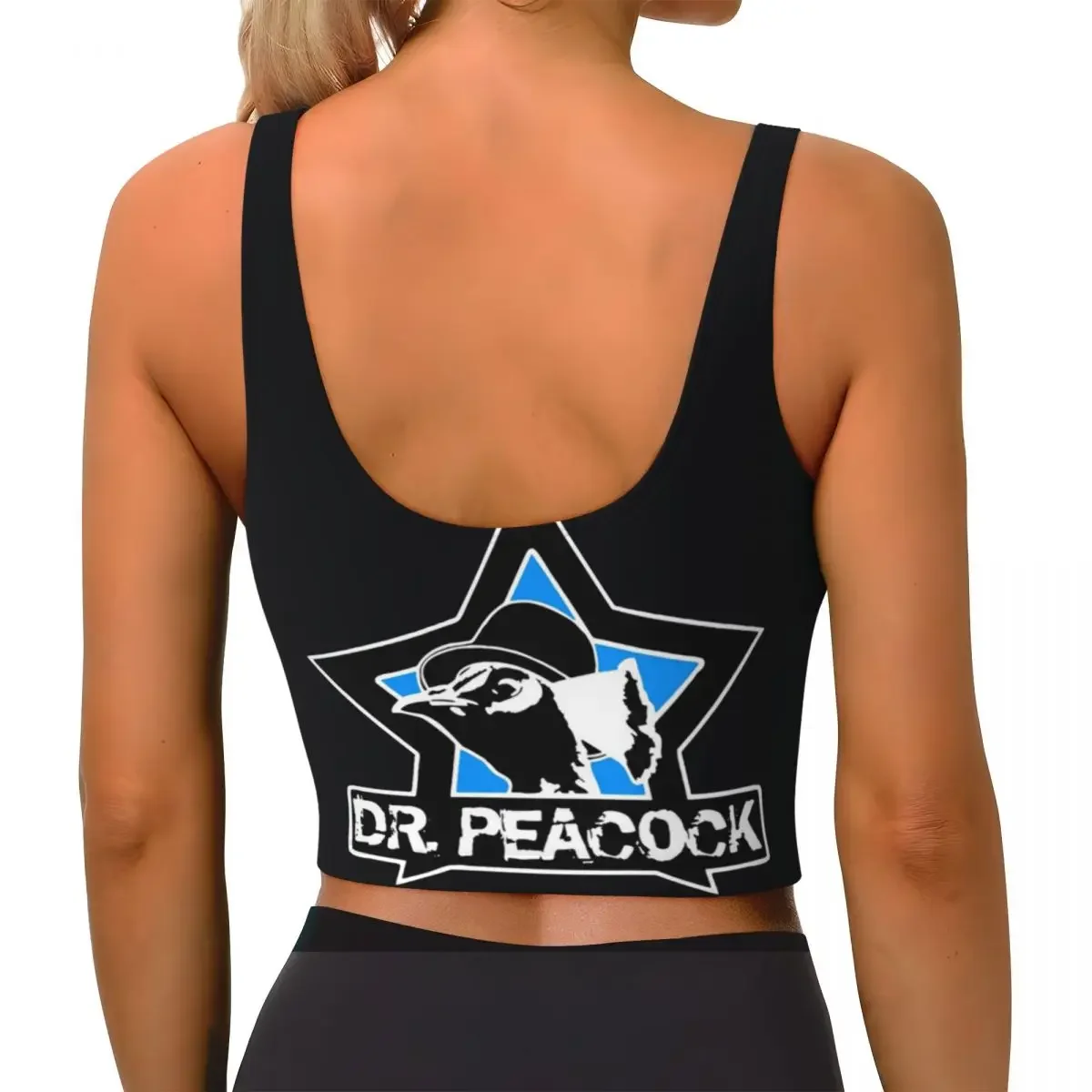 Custom Dr. Peacock Women Sports Bras High Impact Vest Gym Workout Yoga Crop Tank Top
