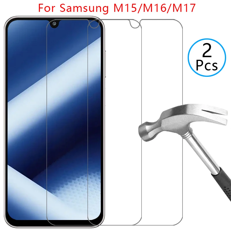 Capa de celular para Samsung Galaxy M15 M16 M17 5G com vidro temperado, capa traseira 360 para M15 M16 M17 5G
