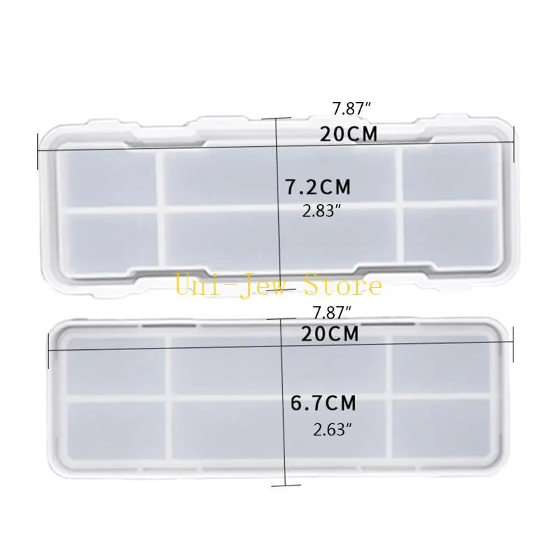 40 جيجابايت قلم رصاص صندوق تخزين الحاوية قالب راتنج الايبوكسي الصب مربع تخزين مستطيل