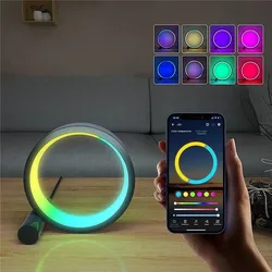 10 Inch Smart LED Night Light RGB Desktop Atmosphere Desk Lamp App Remote Music Rhythm Lights Game Bedroom Bedside Decoration