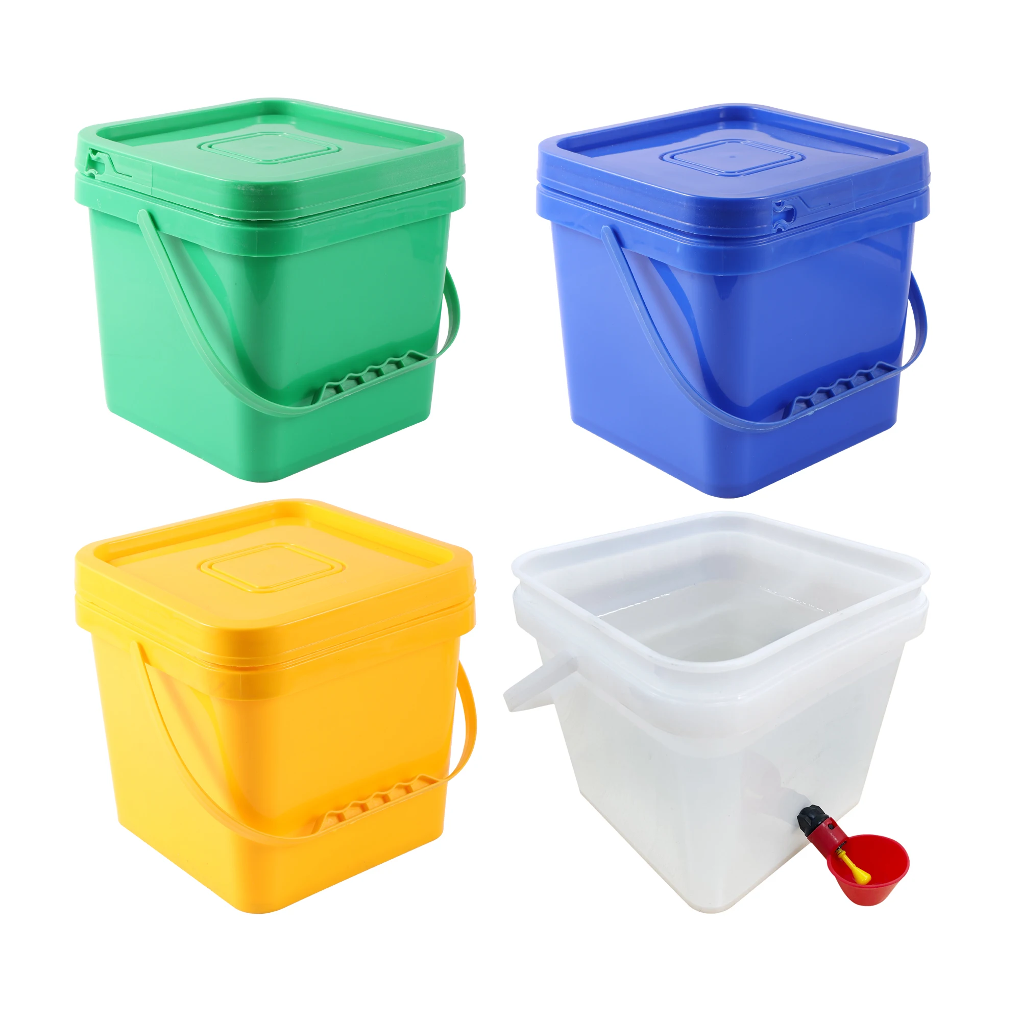 High Quality 5L Hand-Held Bucket Lid Paint bucket Outdoor Color Multi-functional Food Storage Color Mixing Plastic Barrel