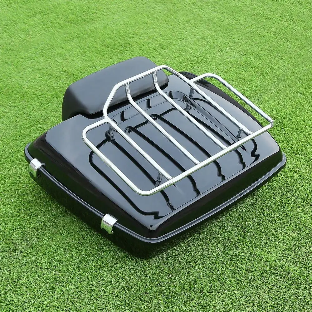 

Черный туристический багажник со стойкой и спинкой для Road King, Road Glide, Street Glide и сверхклассических моделей 2014-2025 гг.