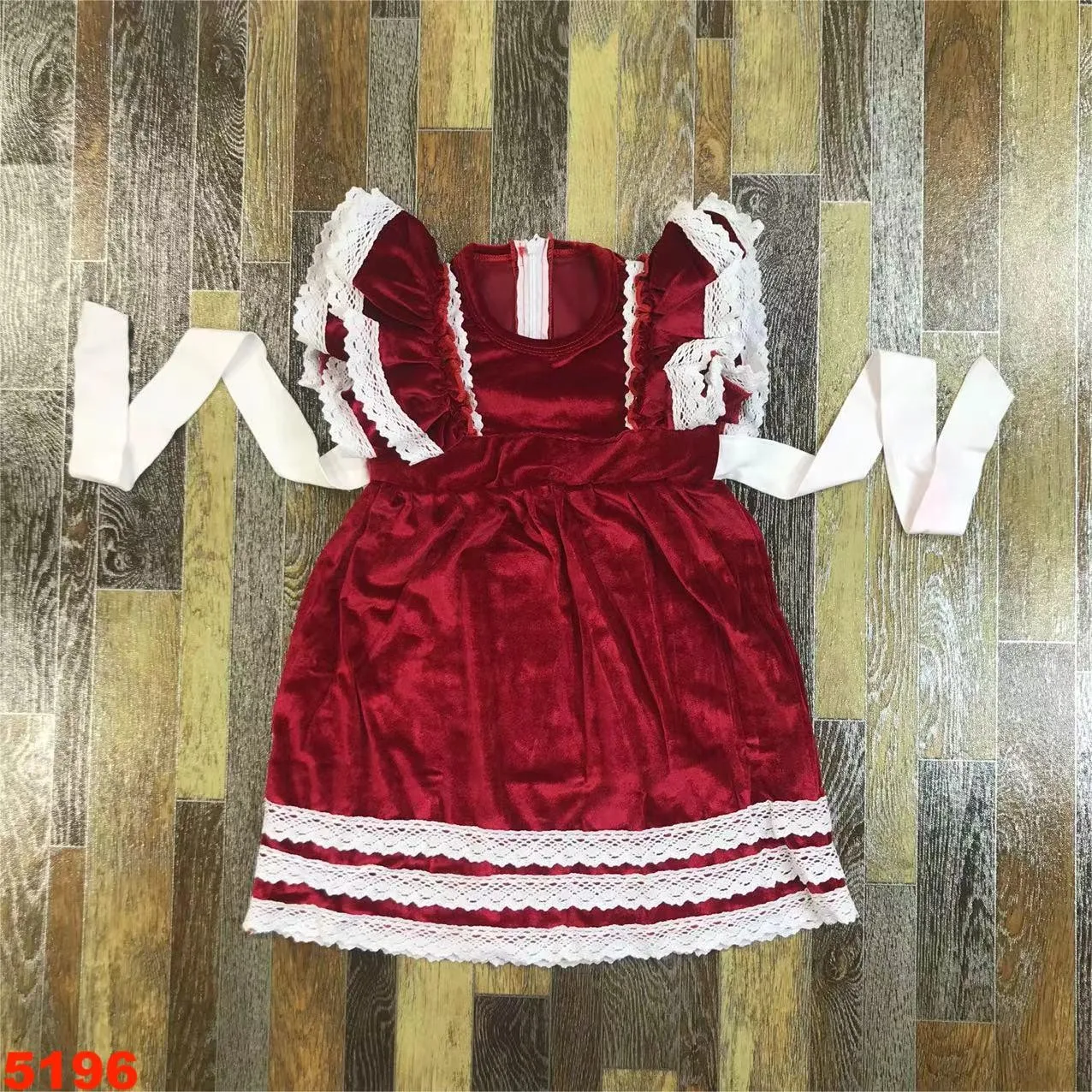 Christmas Winter Dress Girls Baby Furry Thickened Soft Children Boutique Clothing