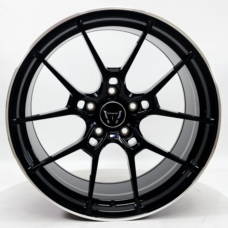 

Source Factory High Quality Chic Customize Forged Aluminium Alloy Glossy Black Passenger Car Wheels Hubs Rims Sports Car Wheels