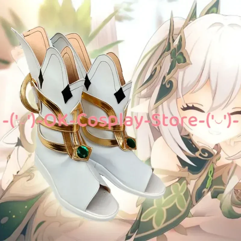 [حسب الطلب] أحذية جينشين إمباكت ناهيدا التأثيرية أزياء لعب الأدوار الدعامة للهالوين كرنفال عطلة حفلة بولي Leather الأحذية الجلدية