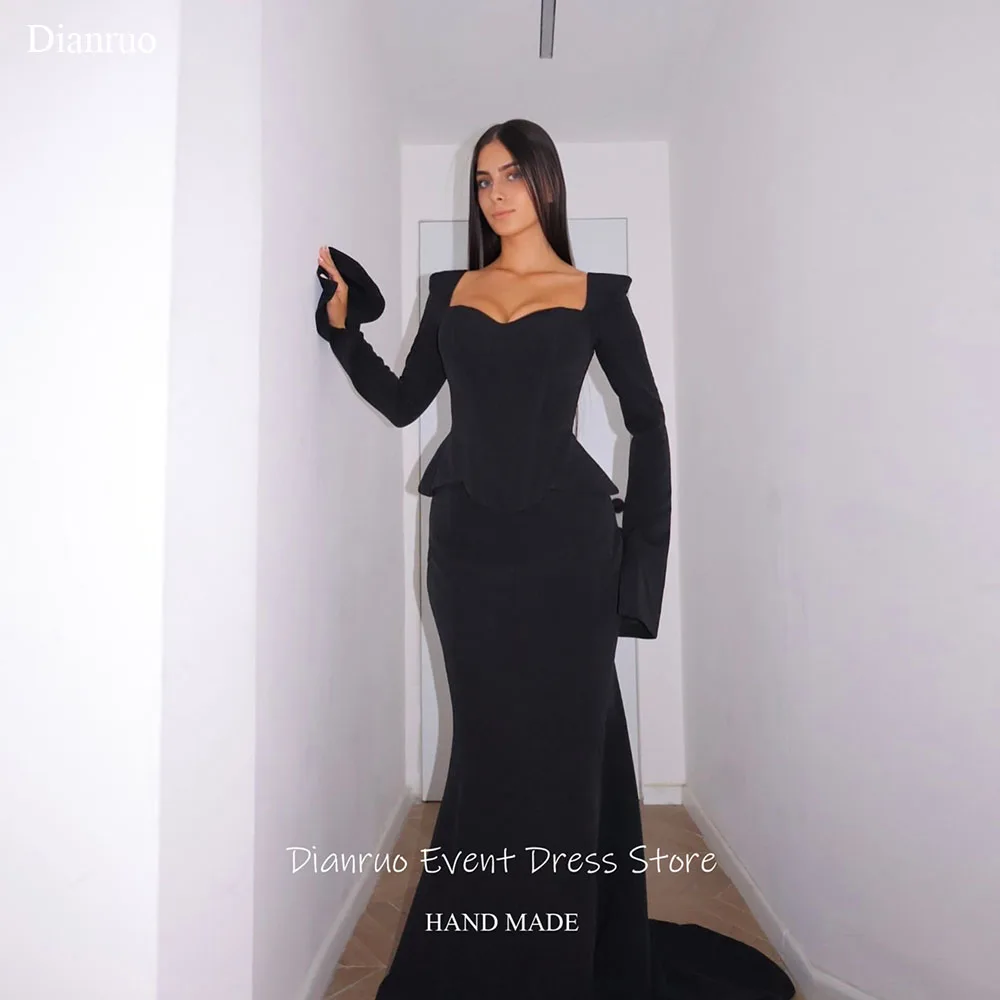 Dianruo винтажные вечерние платья русалки черные длинные платья для выпускного вечера очаровательное квадратное атласное шелковое платье с вырезом в форме сердца по индивидуальному заказу Dianruo винтажные вечерние платья русалки черные длинные платья для выпускного вечера очаровательное квадратное атласное шелковое платье с вырезом в форме сердца по индивидуальному заказу