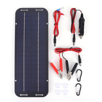 6W Solar Car Battery Charging Kit Solar Panel Battery Charger Polycrystalline Solar Panel Charger for Car RV Boat Motorcycle