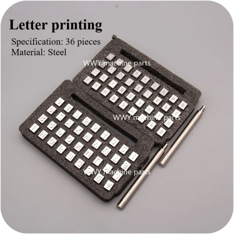 Handmade Leather Goods DIY Number Punch Combination Exchangeable Seal Vegetable Tanned  Carving Tool Set