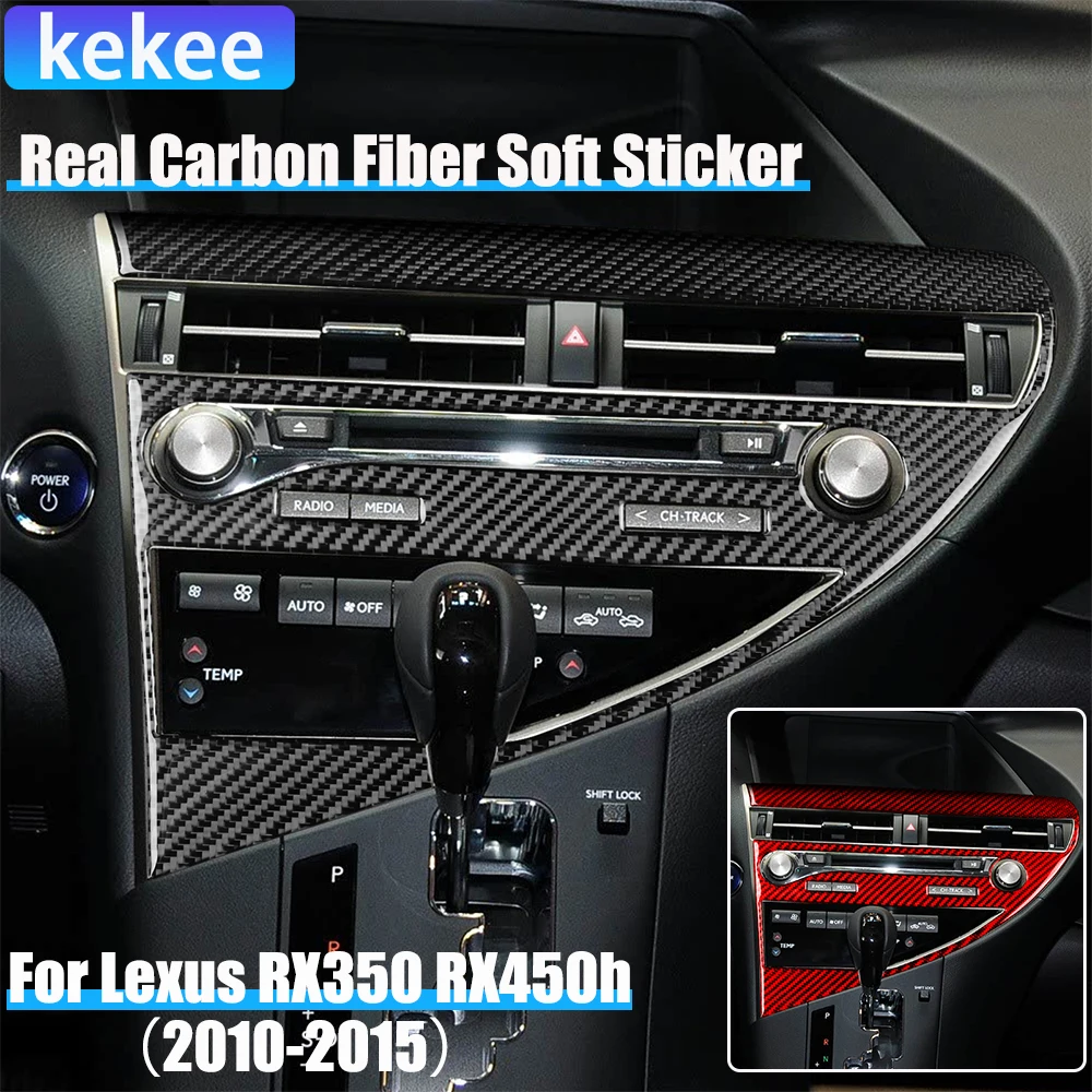 

Real Carbon Fiber Car Accessories Center Console CD Player Cover Soft Sticker For Lexus RX350 RX450h 2010 2011 2012 2013 2014 15