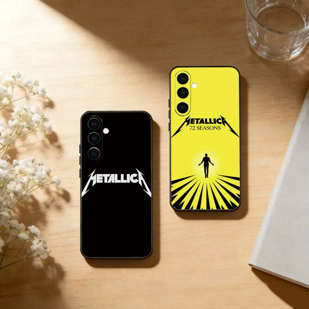 72 S-seasons M-metallica Funda de teléfono de silicona negra suave para Samsung Galaxy A73,A72,A71,A70,A53,A52,A51