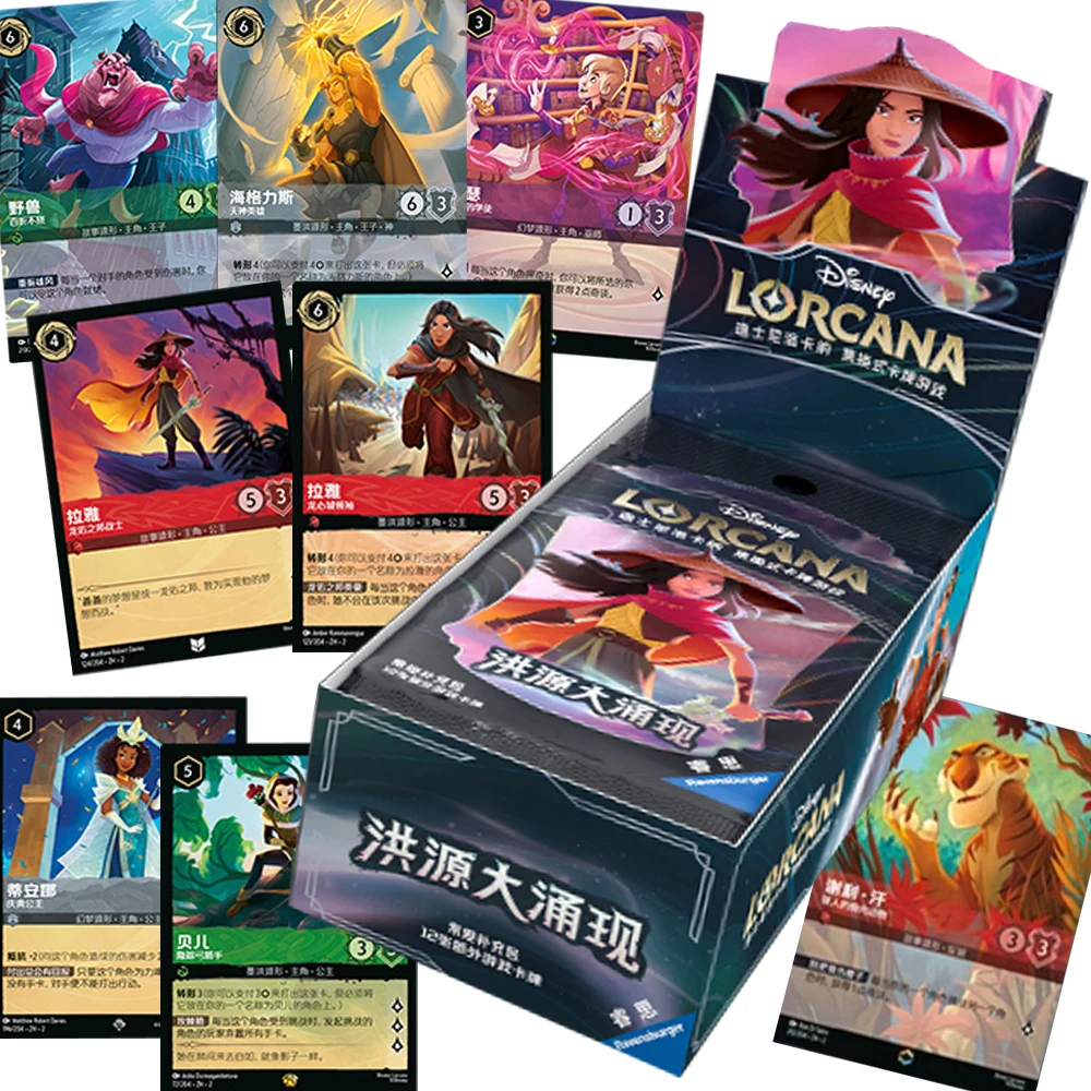 

Подлинные игровые карты Lorcana TCG, сказочная тема принцессы, китайская версия, забавные игровые персонажи, коллекционные карты, креативный подарок, игрушка