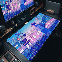 Anime Mousse Computer Laptop Keyboard Desktop Pad XXL Animation Girl Desktop Game Player Mouse Pad LED Office Accessories Yeston