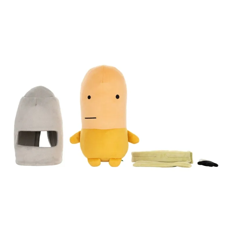 لعبة قطيفة على شكل عصا عاطفية 2.0 دمية شخصية مضغوطة باللونين الأبيض والأسود محدثة مع ملحقات للهدايا