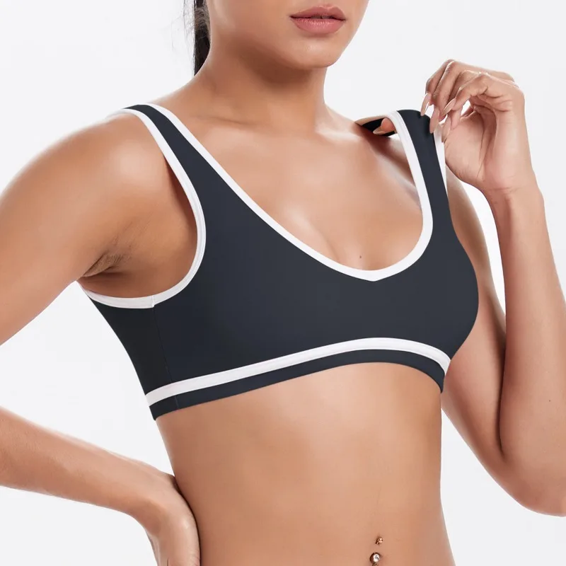 

New Women's Yoga Bra Color Blocking Tight Fitting Breathable and Beautiful Back Sports Bra for Running Fitness