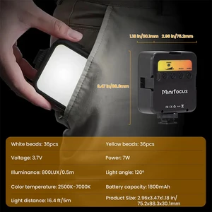 Đèn chiếu sáng Đèn LED di động để chụp ảnh trên máy ảnh 2500K-7000K Bicolor Cool Shoe DSLR Máy quay phim GoPro Vlog Filling 10 Ánh sáng bán hàng chính GoPro - №4