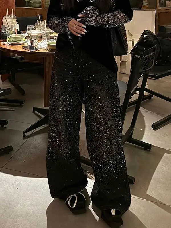 

High Waist Wide Leg Bla Jeans Women's Spring 2026 New Sle Knife Denim Pants Loose Fit Four Seasons Universal