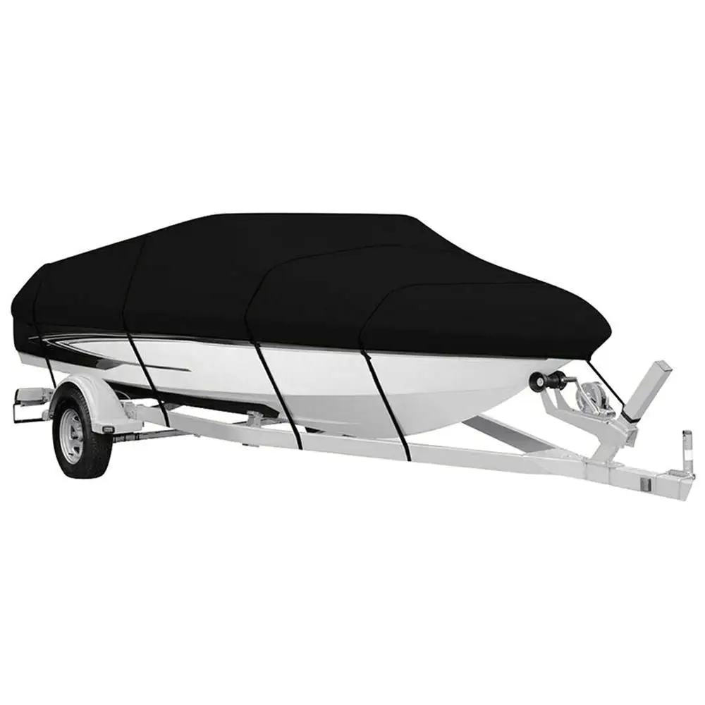 Boat 11-22ft Outdoor V-Shaped Yacht Dust Rainproof Boat Sunscreen Taffeta 190T Hull Protective Durable