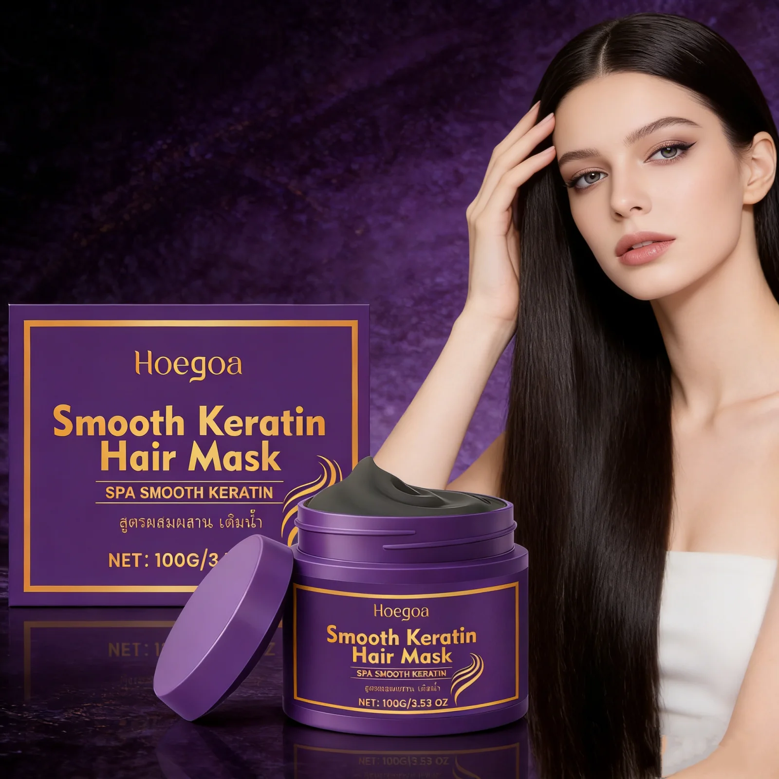

Keratin Repairing Hair Mask Deep Nourishing Reduce Breakage Improve Texture Shine Restore Elasticity Smooth Hair Treatment Mask
