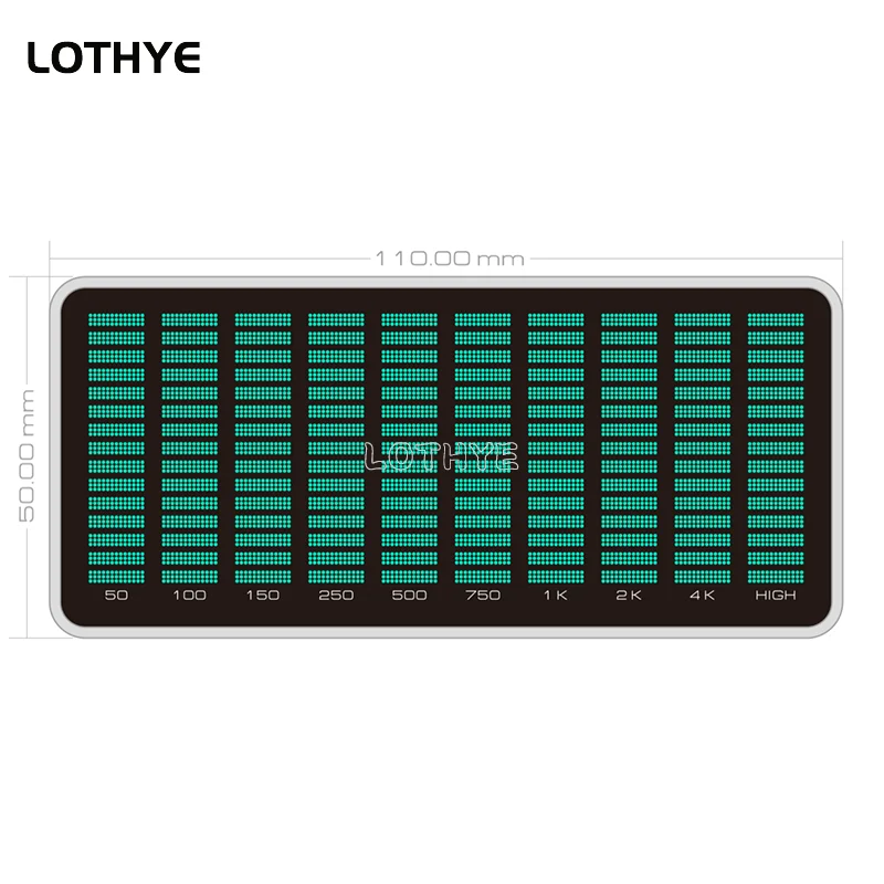 Spettro musicale Audio LED multimodale Display verde bianco TYPE-C indicatore di livello della luce dell'atmosfera ritmica attivato dalla voce VU Meter