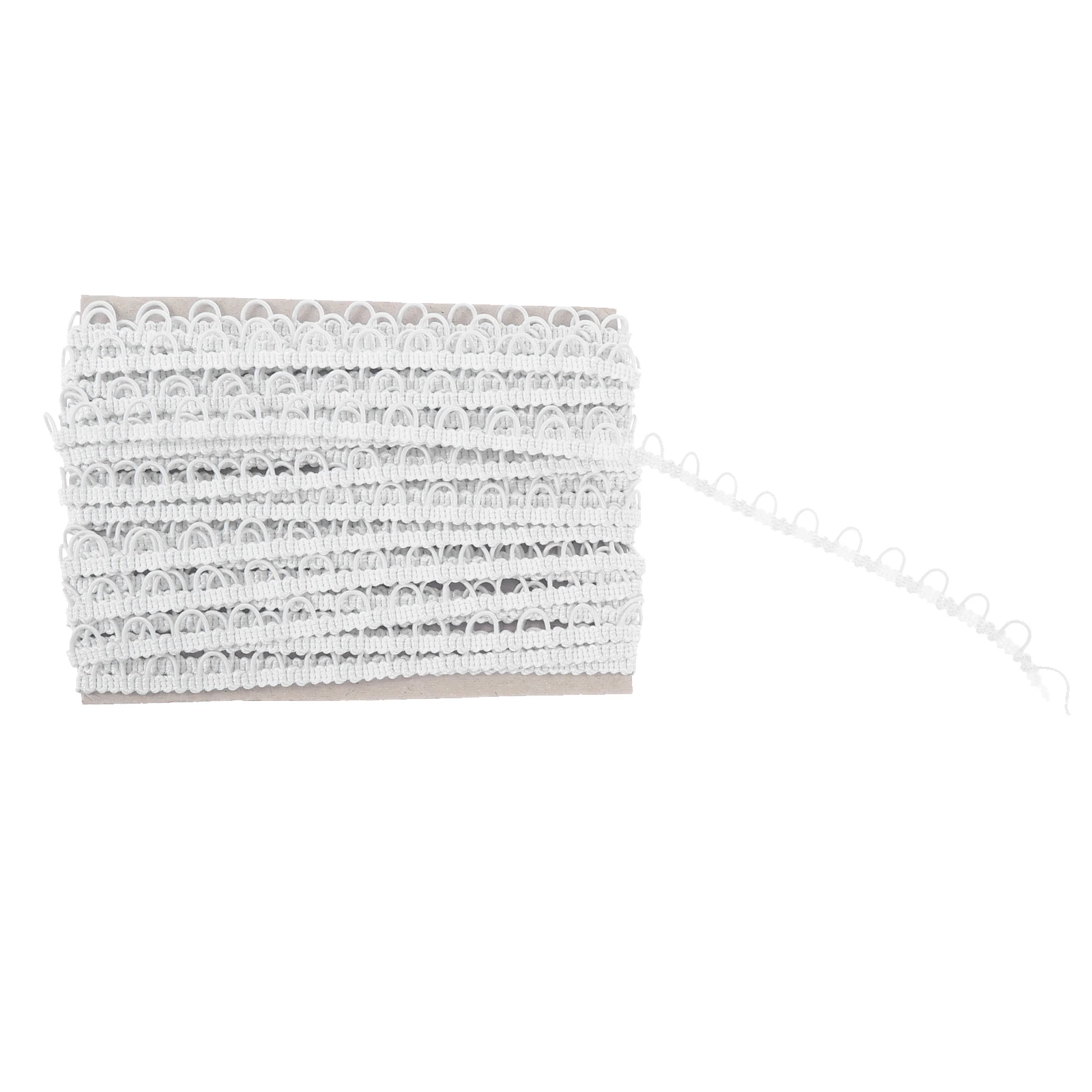 

Petite Braid Edge Elastic Button Loop Trim Trim 10m White DIY Clothing Accessories Crafts Sewing Elastic Polyester