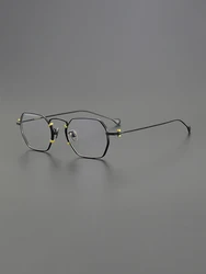 Designer retro ultralight pure titanium glasses frame business commuter square frame occhiali miopia da vista ottici di moda