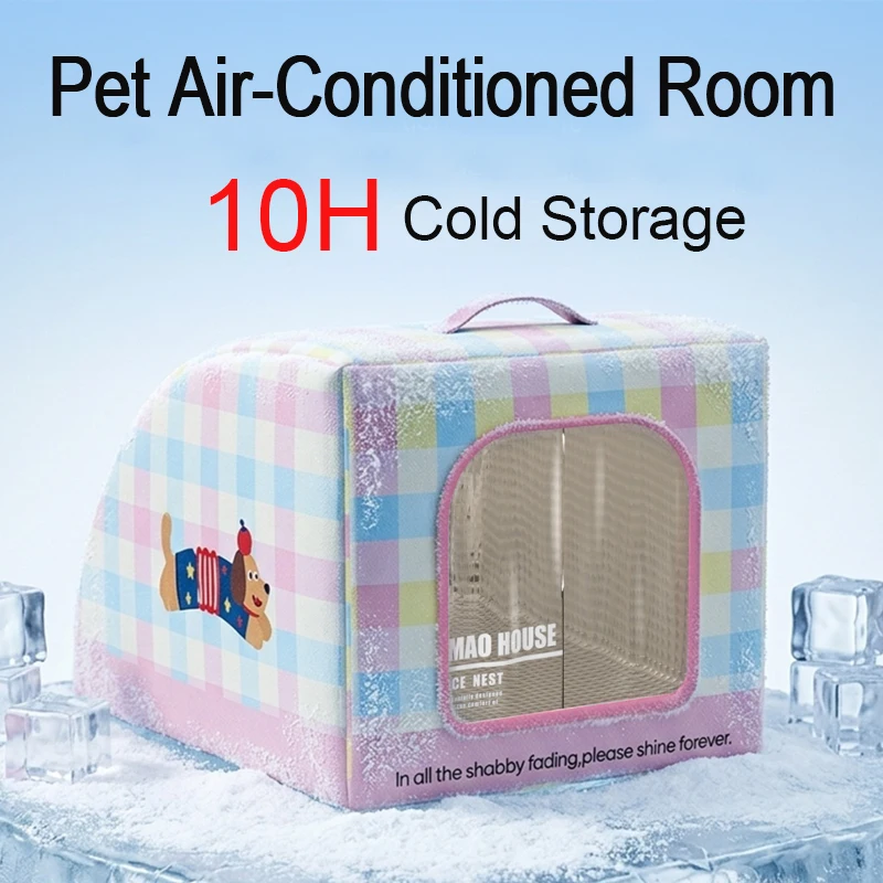 Keep Cool Cat Air-conditioned Room Igloo Summer Cat Kennel Dog Kennel Cooling Artifact Closed Safety Ice Kennel Pet Sleeping Den