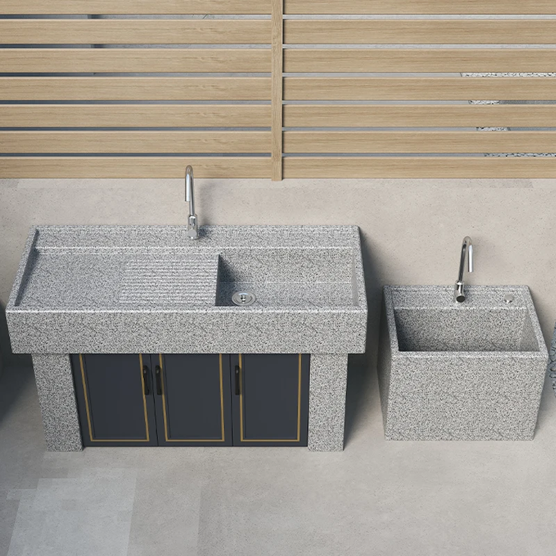 

Integrated Granite Laundry Household Balcony Outdoor Wash Courtyard Platform Pool