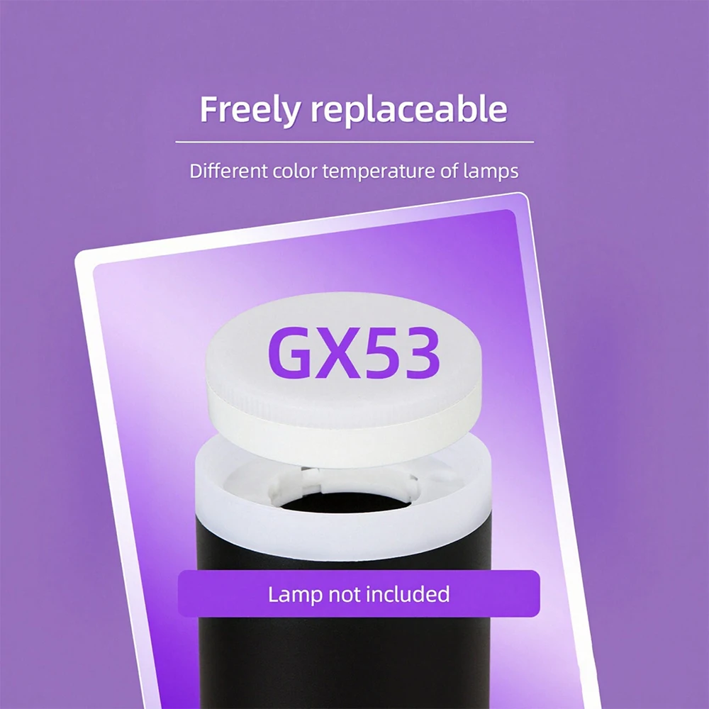 الحديثة GX53 LED دراسة أضواء السقف تركيبات المطبخ غرفة الطعام زخرفة خلفية عاكس الضوء قابل للتعديل الدرج الممر مصباح #3