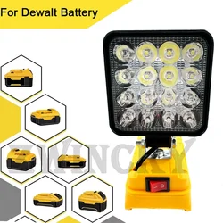3 Inch Portable Flashlights LED Work Light Floodlight For Dewalt 18V Li-ion Battery Electric Tool Lamp Outdoor Camping Lights