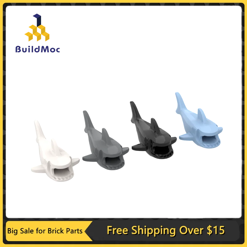 1Pc MOC Parts 14518 Shark Compatible Bricks DIY Assmble Building Blocks Particle Kid Puzzle Brain Toy Gift