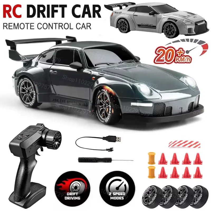 

NEW RC Drift Car 1:24 Remote Control Car 20KM/H 4WD High Speed RC Car with LED Lights Extra Drifting Tires Vehicle for Adult Kid