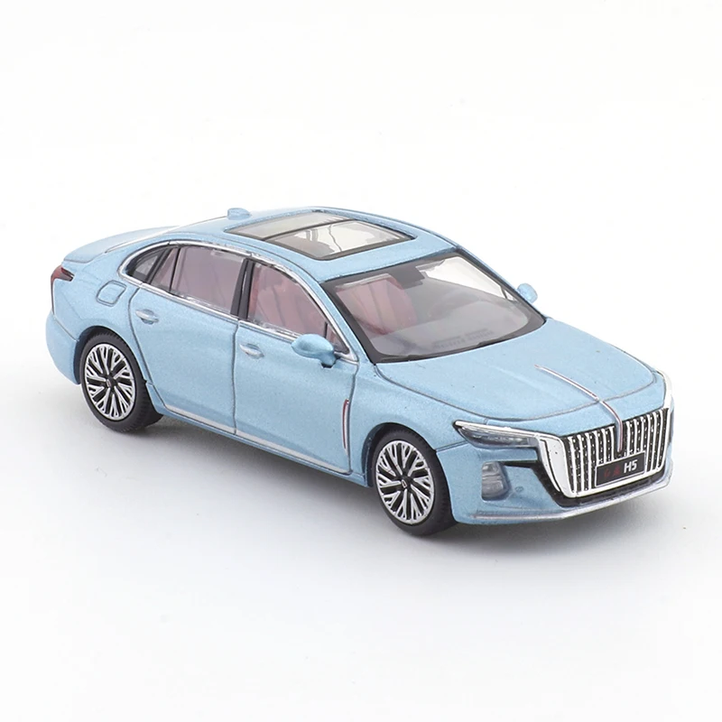 XCARTOYS-Segunda geração Hongqi H5 Aurora Blue Diecast Metal Model Car para crianças, liga de veículos motorizados, brinquedos de Natal para meninos, 1:64