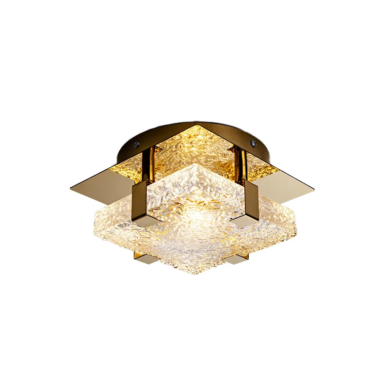 

Nordic light luxury postmodern corridor balcony entrance/exit designer glass Italian style foyer courtyard ceiling