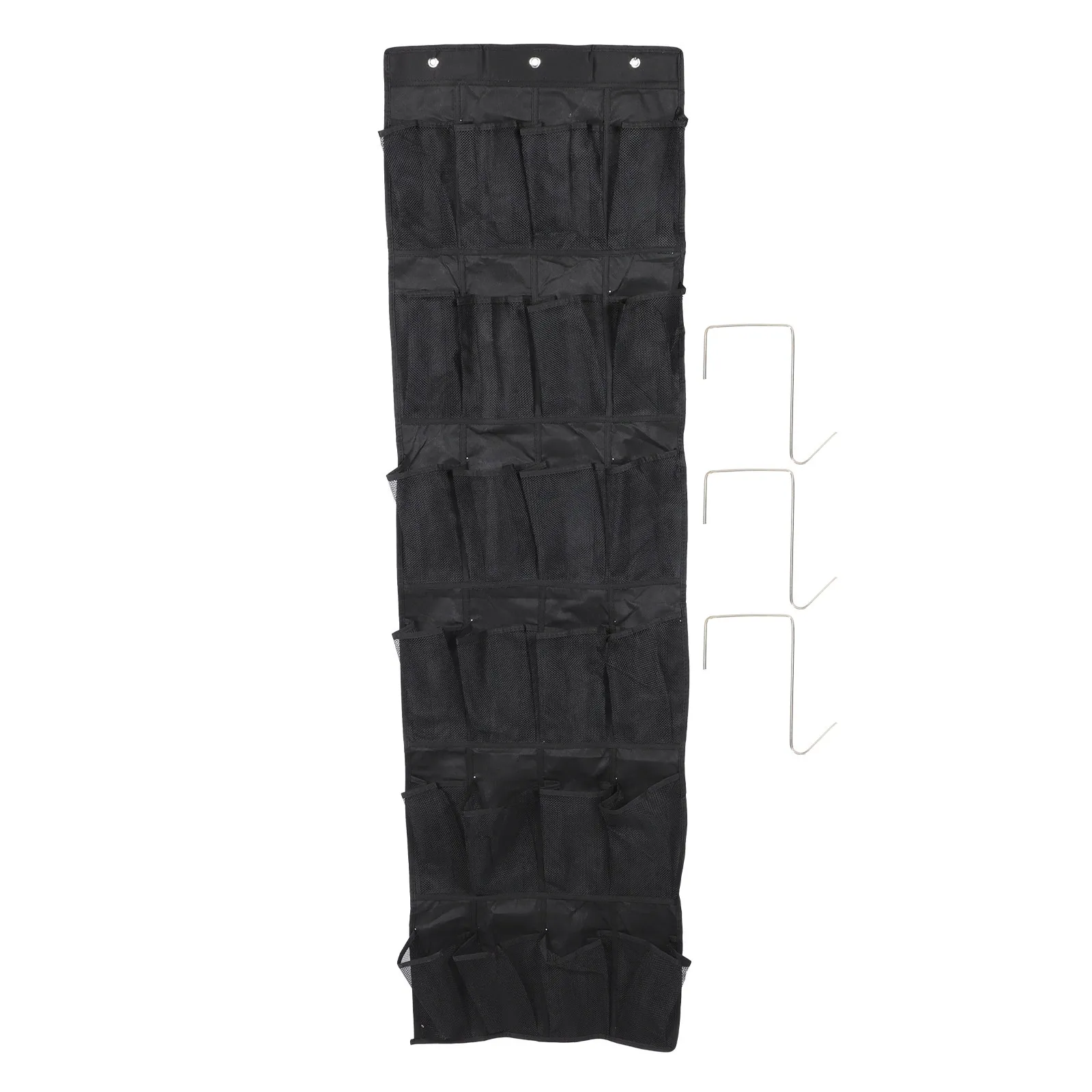 24-Grid Shoes Hanging Storage Bag Door Shoe Organizer Premium Non-Woven Hanging Storage Bag for Home Bedroom Bathroom Kitchen