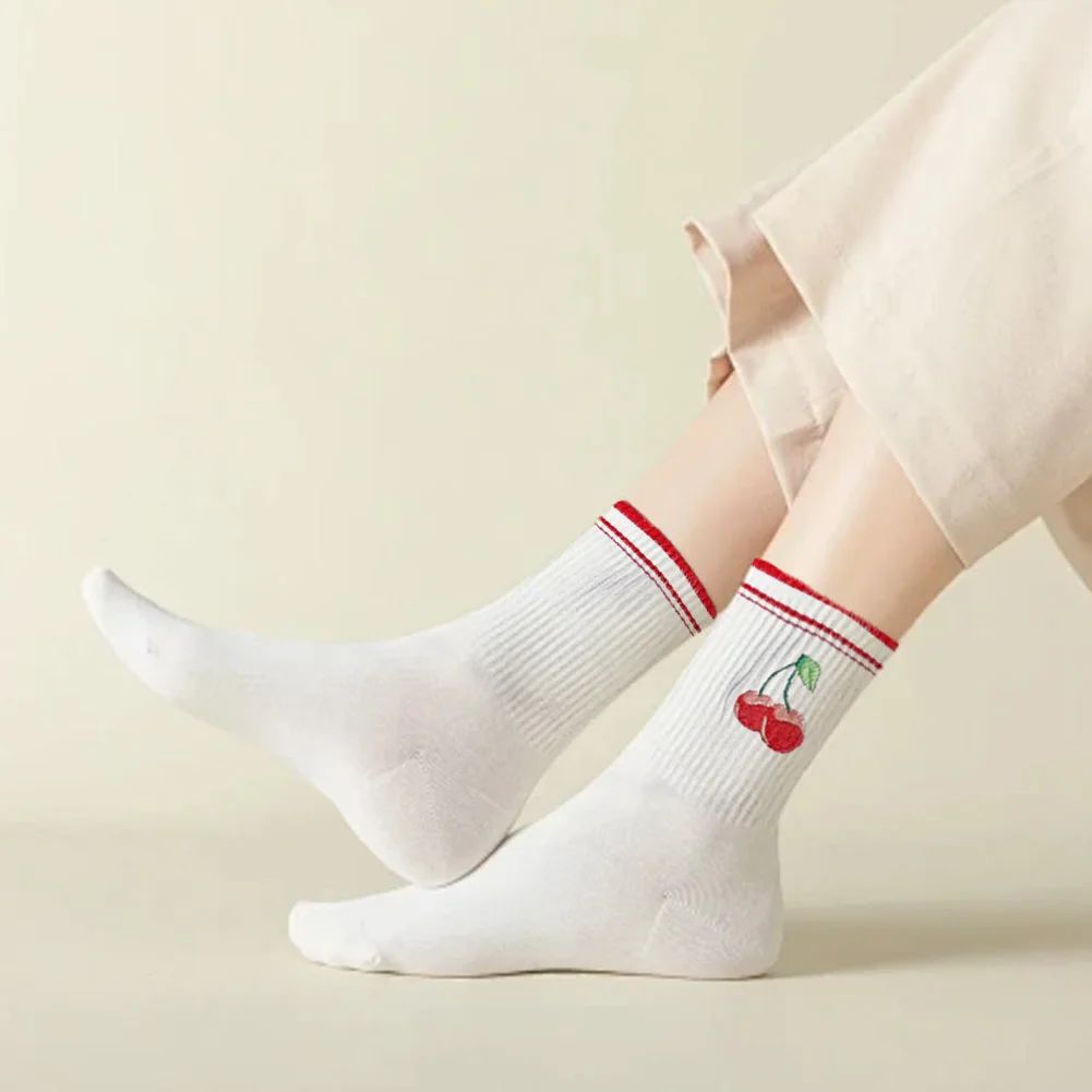 

Носки для йоги, удобные нескользящие носки, дышащие липкие тапочки, носки Cherry Crew, хлопковые носки для пилатеса для женщин