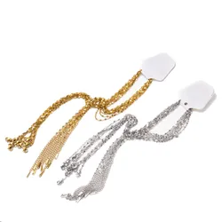10Pcs Stainless Steel Gold Color No Fade Women Long Link Chain DIY Jewelry Making Findings Pendants Chain Accessories Wholesale