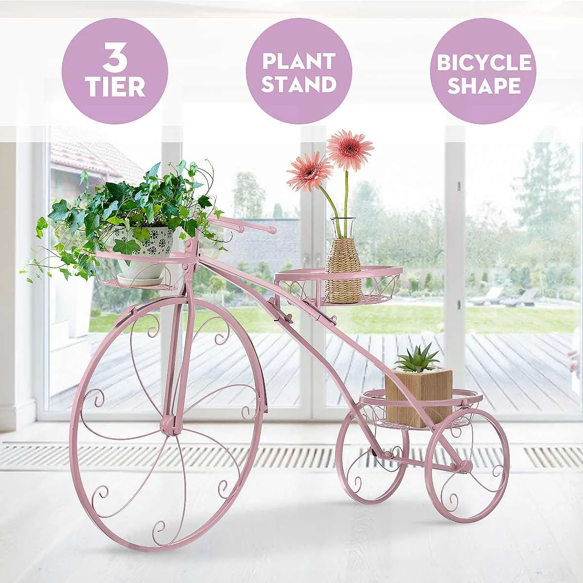Eisen Anlage Regal Blume Rack Nordic Metall Boden Regal Multi-schicht Fahrrad Metall Regale Pflanzen Stehen Außen Metall Garten dekore