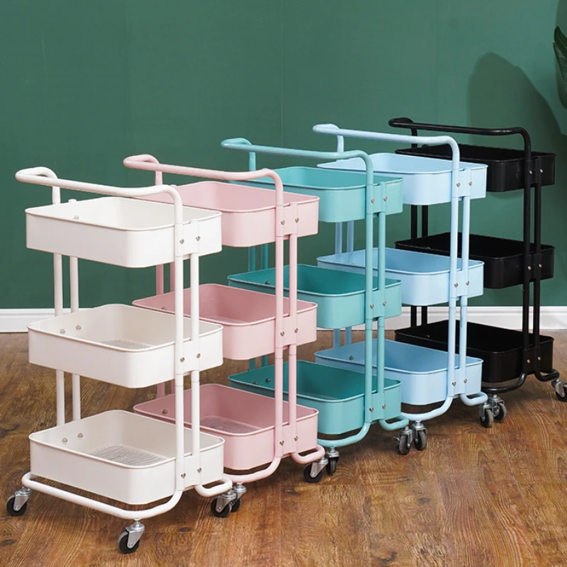 

Wheels Makeup Salon Trolley Beauty Equipment Tool Medical Salon Trolley Storage Carrello Portaoggetti Salon Furniture HD50ST