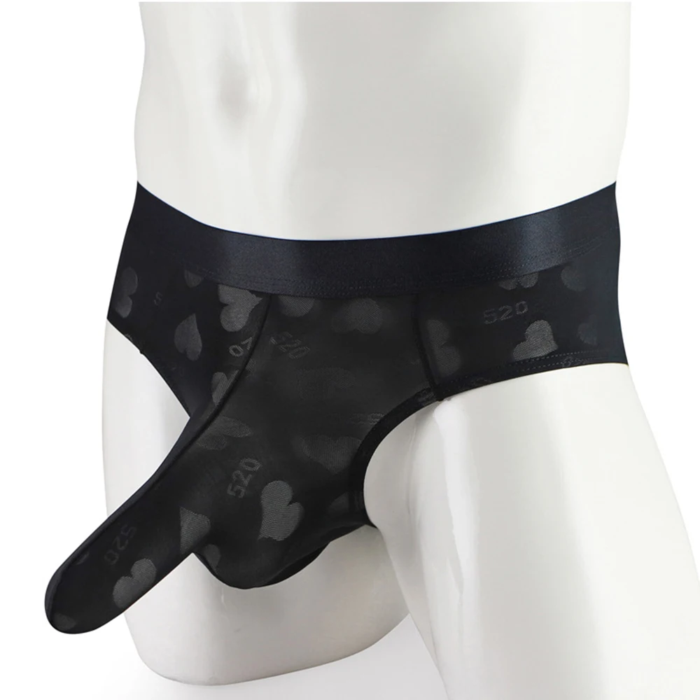 

Sexy Elephant Trunk Underwear for Men Comfortable and Breathable Briefs (Black/White/Skin Tone/Gray/Light Purple/Light Blue)