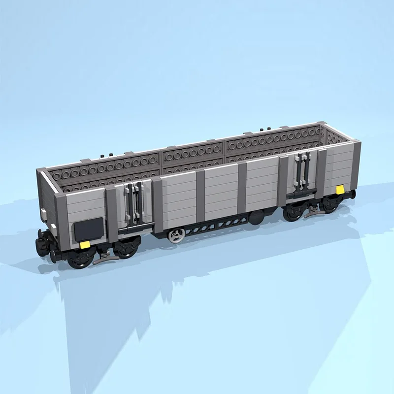 Модель городской автомобиль MOC, строительные кирпичи, 8-колесный серый открытый универсал, модульная технология, детские праздничные подарки, сборка игрушек, костюм