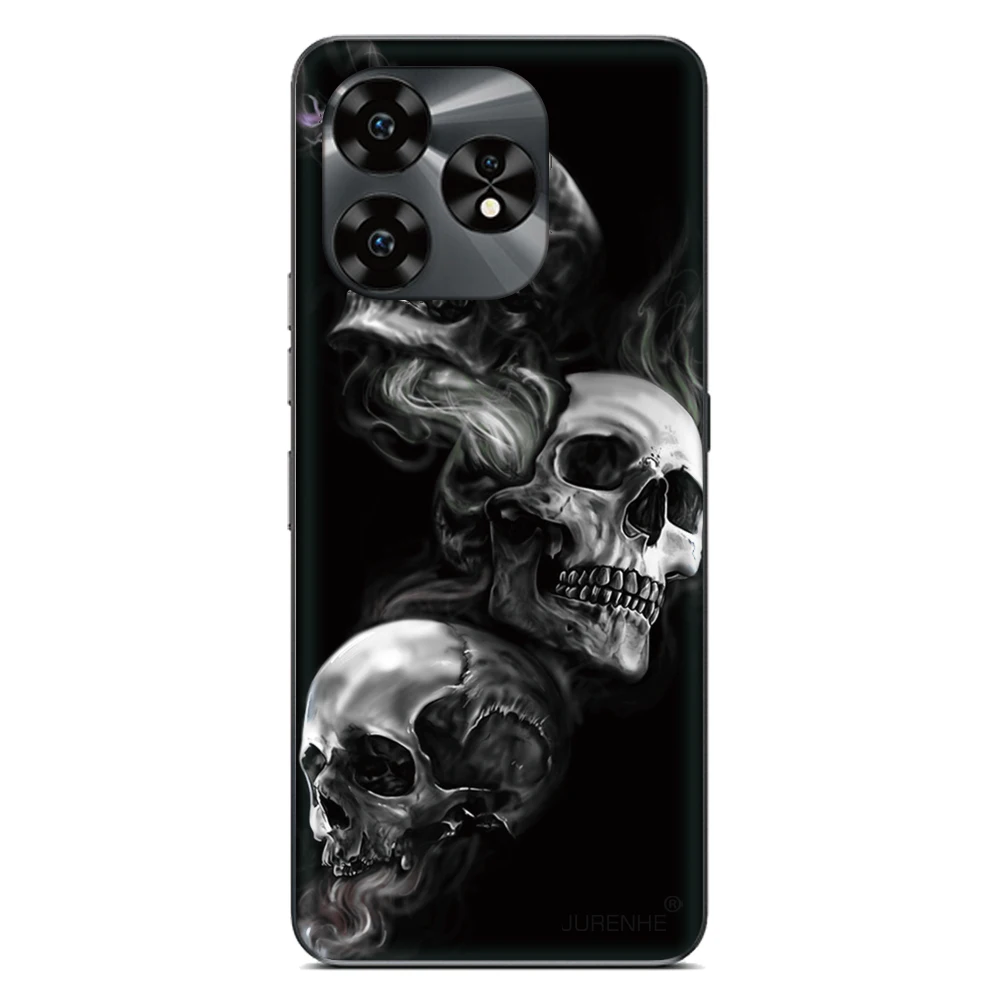 블랙뷰 웨이브 9C 8C 6C 샤크 9 컬러 6 8 오스칼 C80 C70 C30 프로 플랫 2 1C 타이거 13 12 10 폰 케이스용 카우 스컬 킹 커버