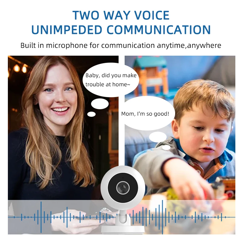 HD Wifi Camera Mini Indoor Monitor Wireless Infrared Night Vision Tracking Two-way Audio Security Surveillance Cam Home Smart