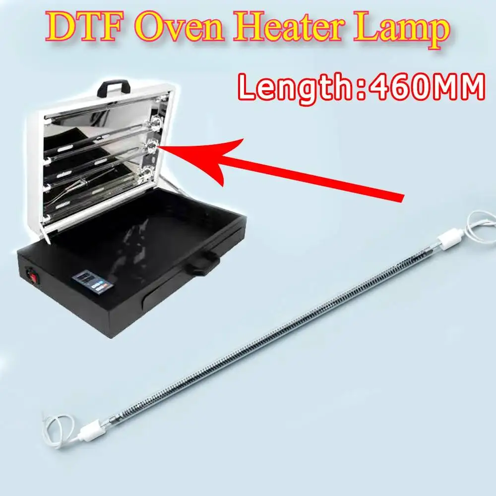 

Heating Lamp DTF Printer Oven Heater Lamp Pipe For A3 DTF Oven Film Powder Dryer Heat Quartz Carbon Fiber Wire Glass Tube 460mm