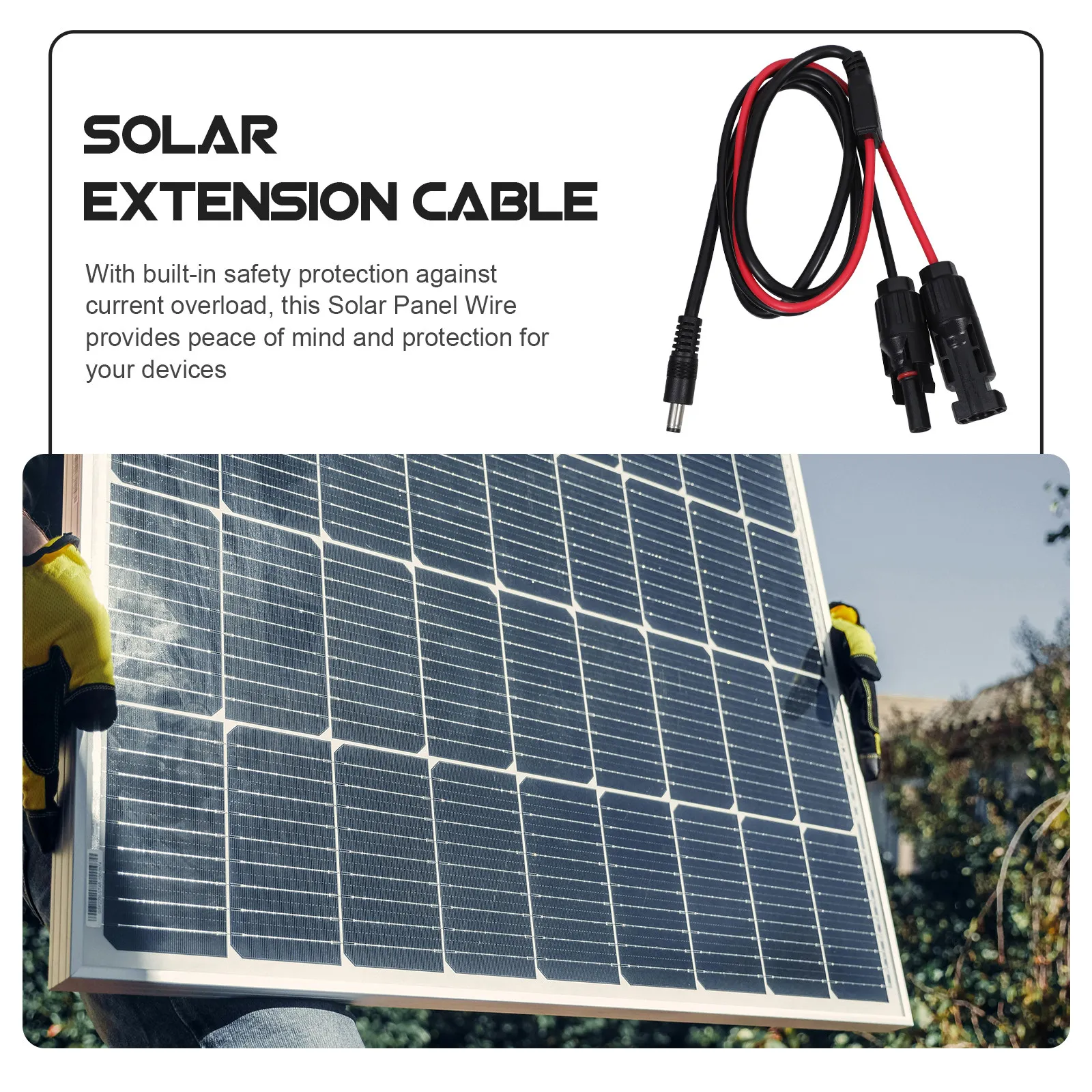 to Dc5525 Solar Panel Extension Cable Adapter for Photovoltaic Systems Easy Install Safe Reliable Solar Wire Plug for Rv