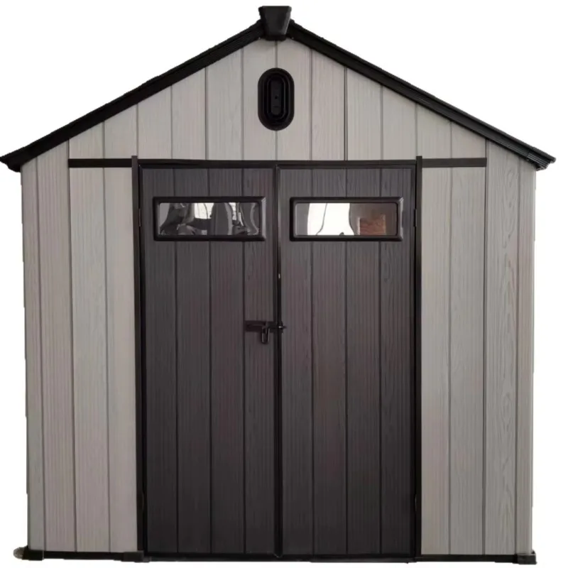 2026 Custom Size Resin Storage Shed 6x4ft Waterproof Outdoor Plastic Tool Room with Metal Frame OEM/ODM Service